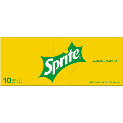 Sprite Lemonade Soft Drink Cans 375ml X 10 Pack