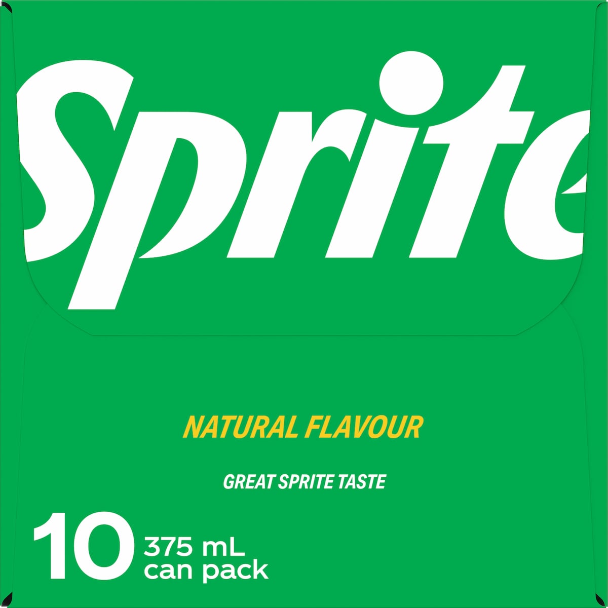 Sprite Lemonade Soft Drink Cans 375ml X 10 Pack