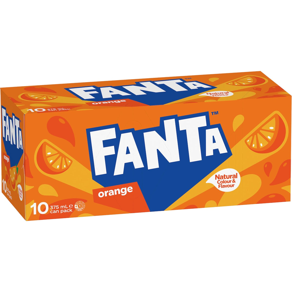Fanta Orange Soft Drink Cans 375ml X 10 Pack