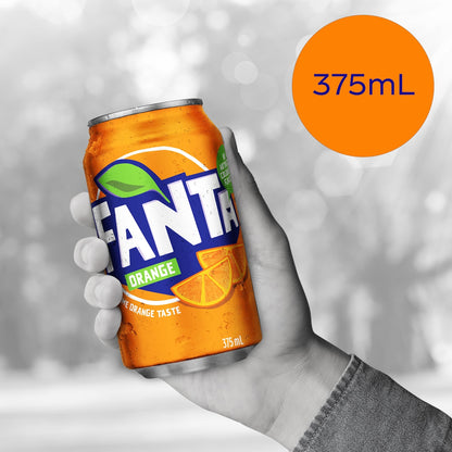 Fanta Orange Soft Drink Cans 375ml X 10 Pack