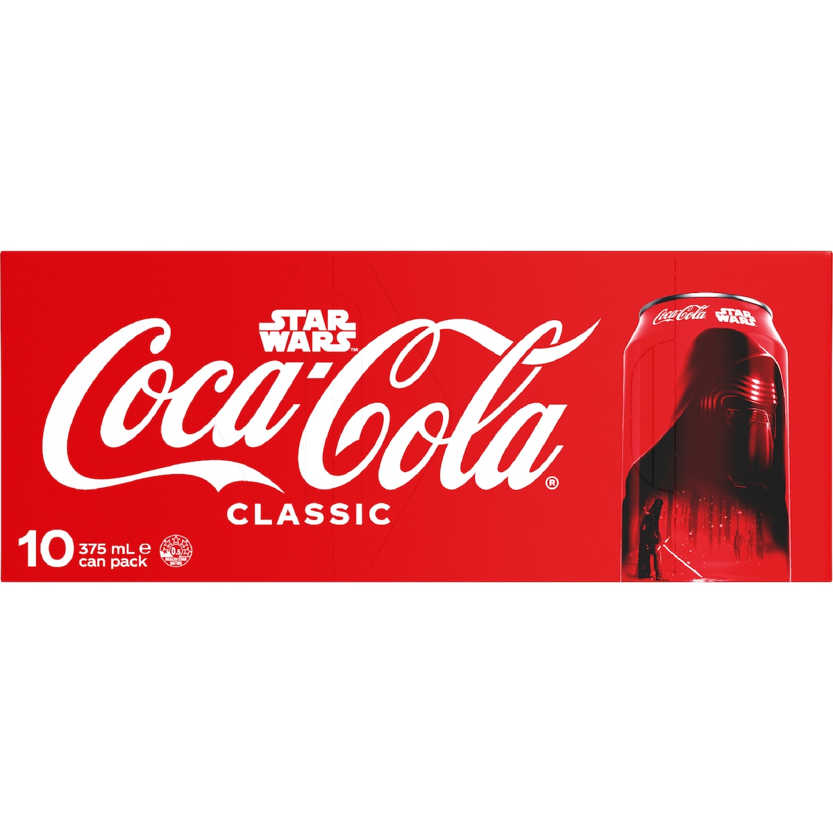 Coca-cola Classic Soft Drink Cans 375ml X 10 Pack