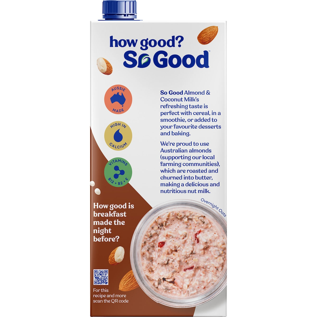 Sanitarium So Good Unsweetened Almond Coconut Long Life Milk Uht 1l