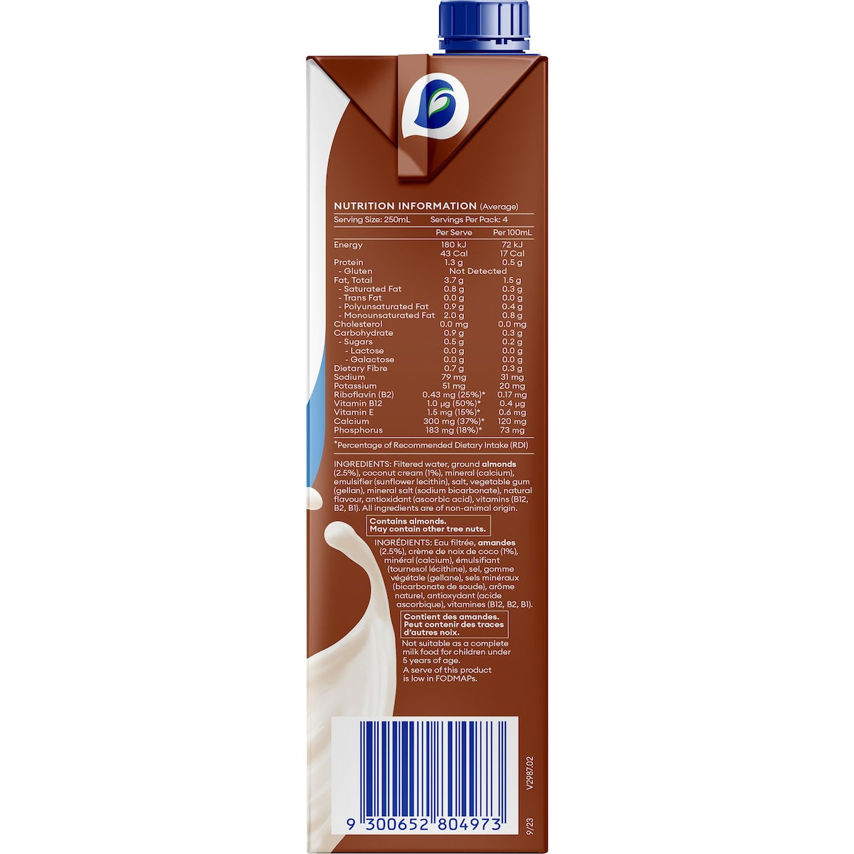Sanitarium So Good Unsweetened Almond Coconut Long Life Milk Uht 1l