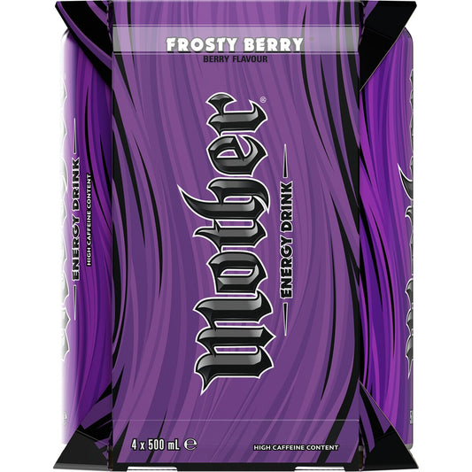 Mother Energy Drink Frosty Berry Multipack Cans 500ml x4 Pack