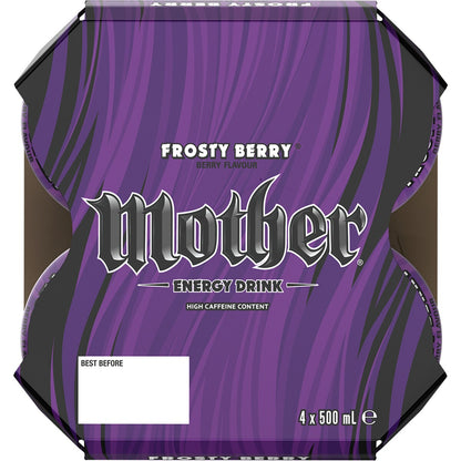 Mother Energy Drink Frosty Berry Multipack Cans 500ml x4 Pack