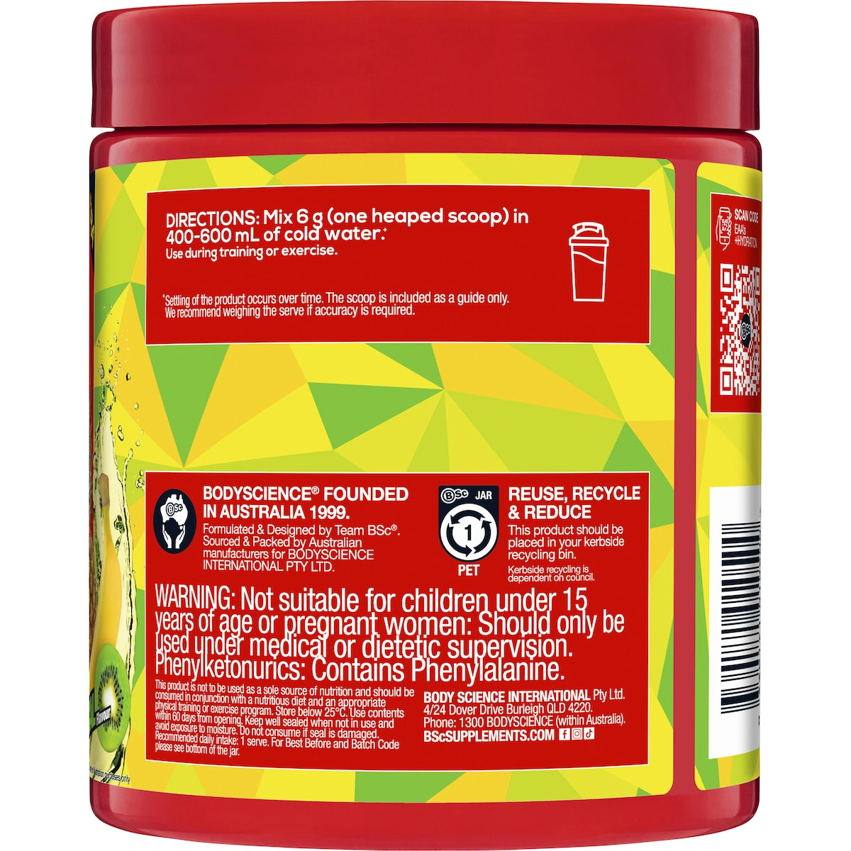 Bsc Eaas Hydration Tropical 180g