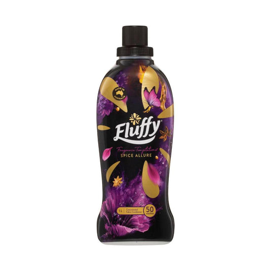 Fluffy Concentrate Liquid Fabric Softener Conditioner Fragrance Temptations Spice Allure - 1L