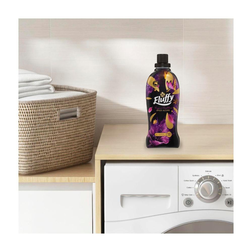 Fluffy Concentrate Liquid Fabric Softener Conditioner Fragrance Temptations Spice Allure - 1L