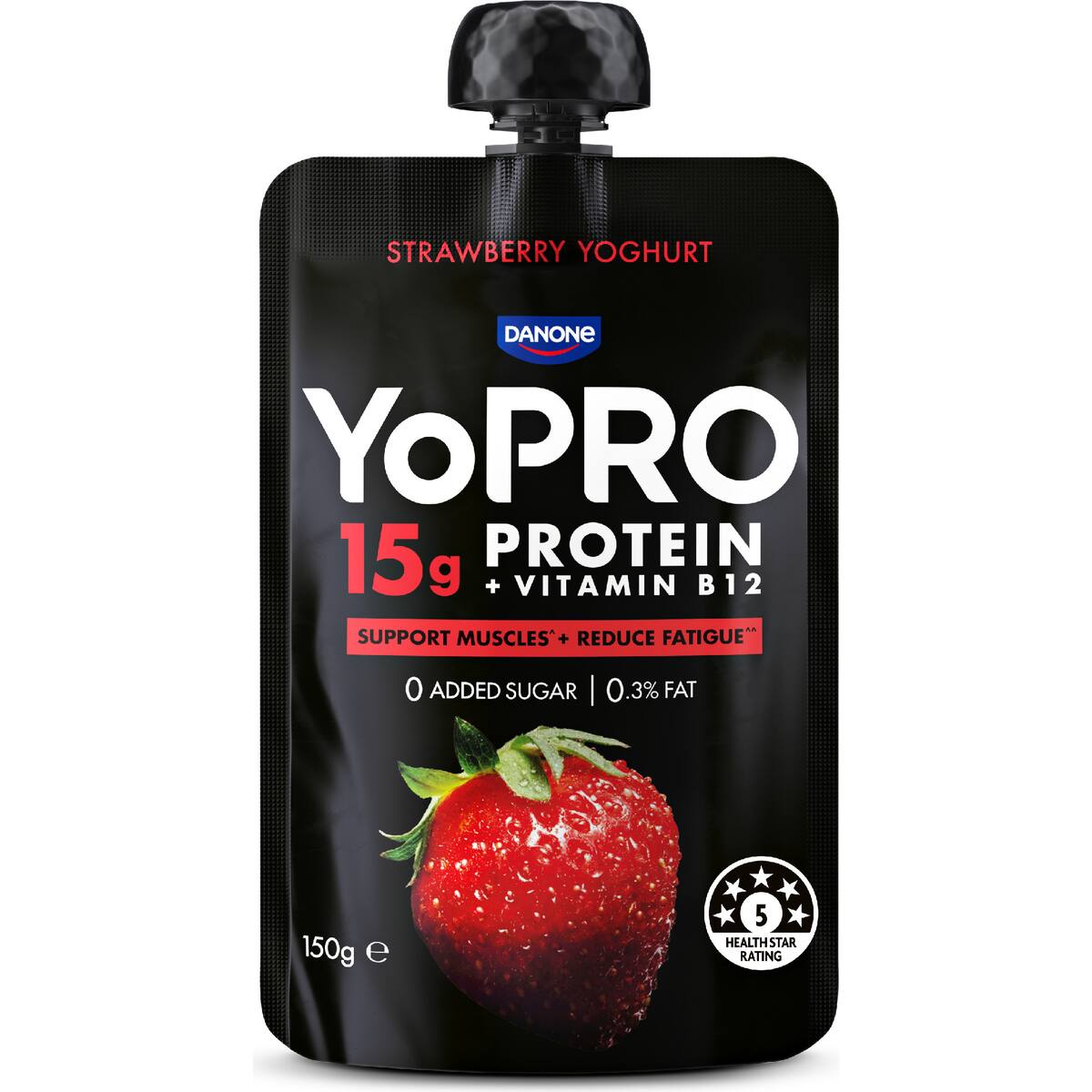 Yopro Protein Yoghurt Pouch Strawberry 150g