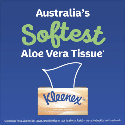Kleenex Aloe Vera & Vitamin E 3 Ply Facial Tissues Cube 60 pack