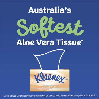Kleenex Aloe Vera & Vitamin E 3 Ply Facial Tissues Cube 60 pack