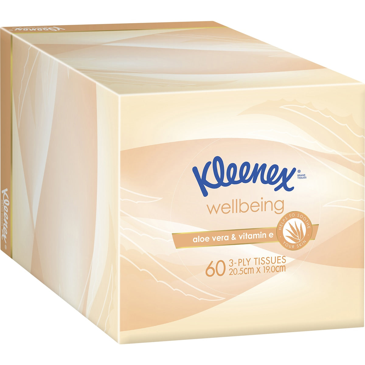 Kleenex Aloe Vera & Vitamin E 3 Ply Facial Tissues Cube 60 pack