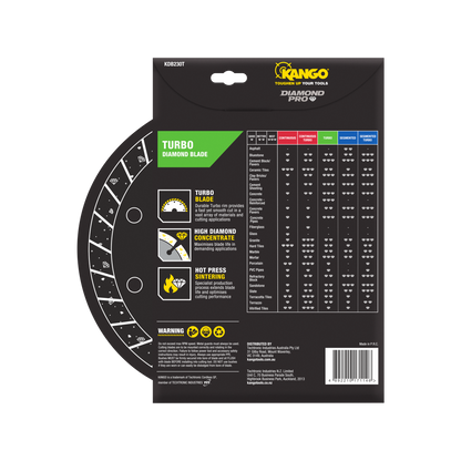 Kango Turbo Diamond Saw Blade - 230mm - Ultra Thin - Fast Cutting
