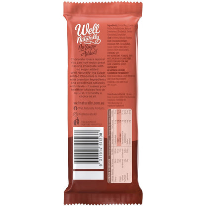 Well Naturally Bar Sugar Free Dark 90g