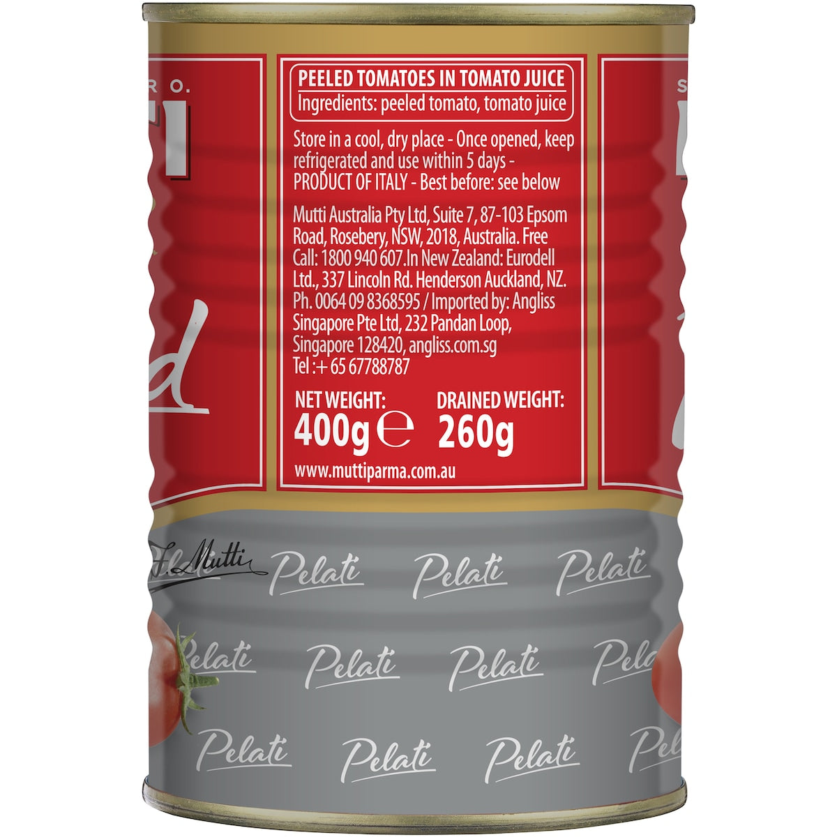 Mutti Peeled Tomatoes Whole 400g