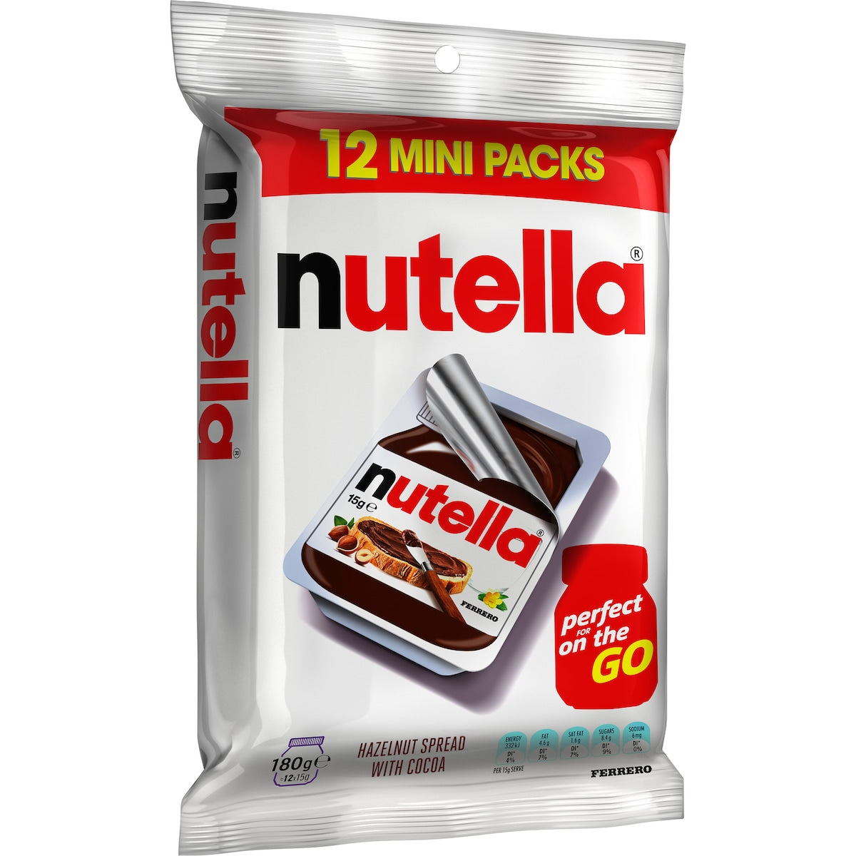 Nutella Hazelnut Chocolate Spread 15g X 12 Pack