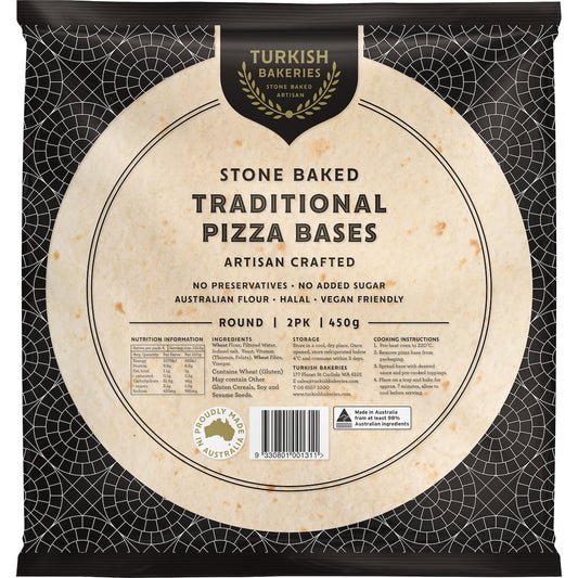 Turkish Bakeries Stone Baked Pizza Bases 2 Pack