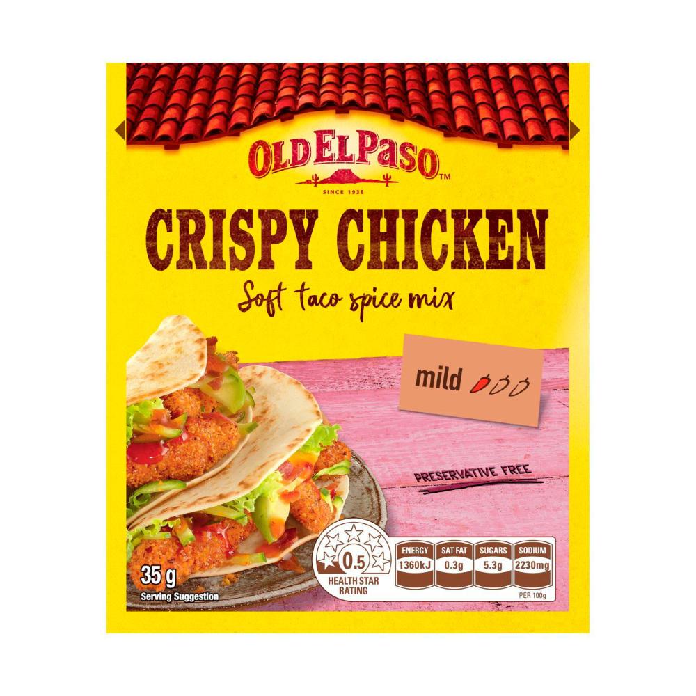 Old El Paso Soft Tacos Crispy Chicken Spice Mix Mexican Style - 35g