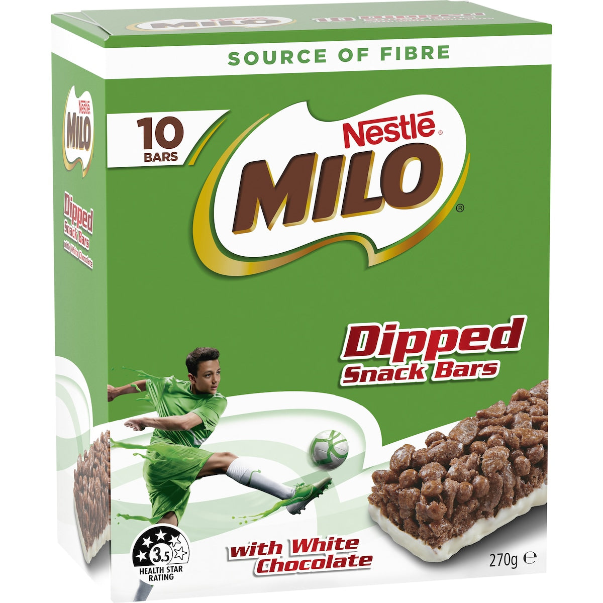 Nestle Milo Dipped Snack Bars With White Chocolate 10 pack