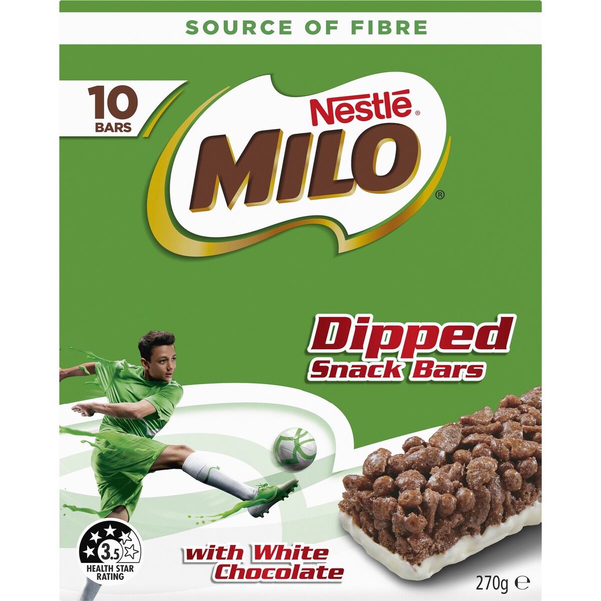 Nestle Milo Dipped Snack Bars With White Chocolate 10 pack