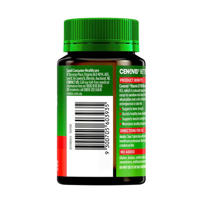 Cenovis Vitamin D 1000IU Tablets D3 For Bone Health - 200 pack