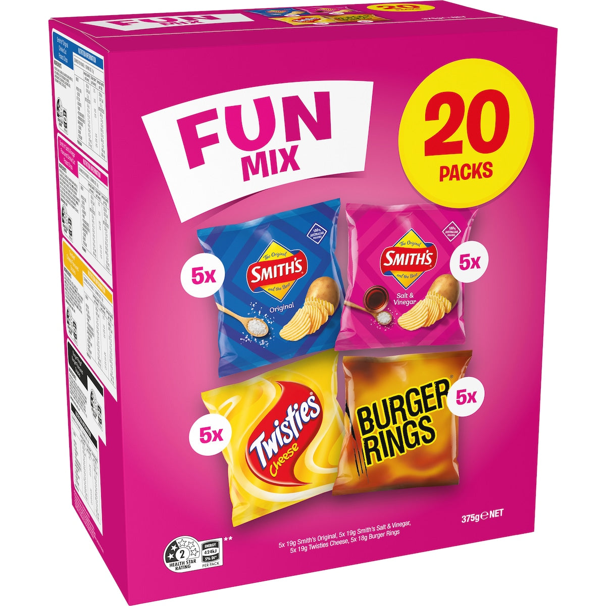 Smiths Potato Chips Fun Mix Multipack Variety 20 Pack