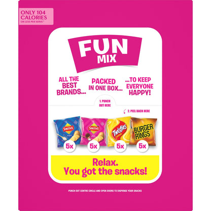 Smiths Potato Chips Fun Mix Multipack Variety 20 Pack