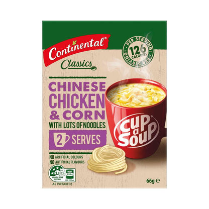 Continental Cup A Soup Chinese Chicken & Corn With Lots Of Noodles Serves 2 - 66g