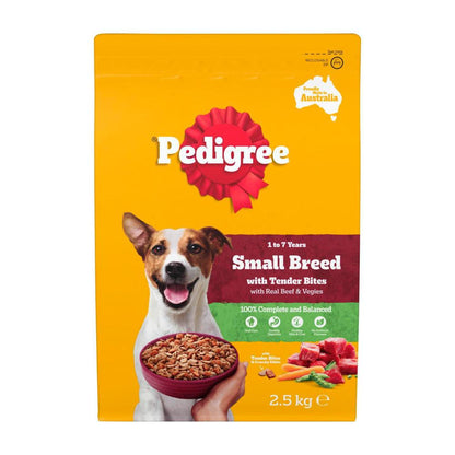 Pedigree Real Beef With Vegies Small Breed Dry Dog Food - 2.5kg