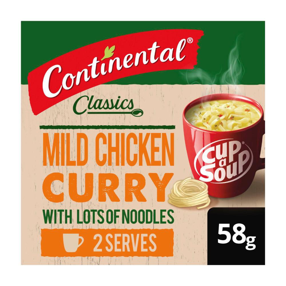 Continental Cup A Soup Mild Chicken Curry Wth Lots Of Noodles Serves 2 - 58g
