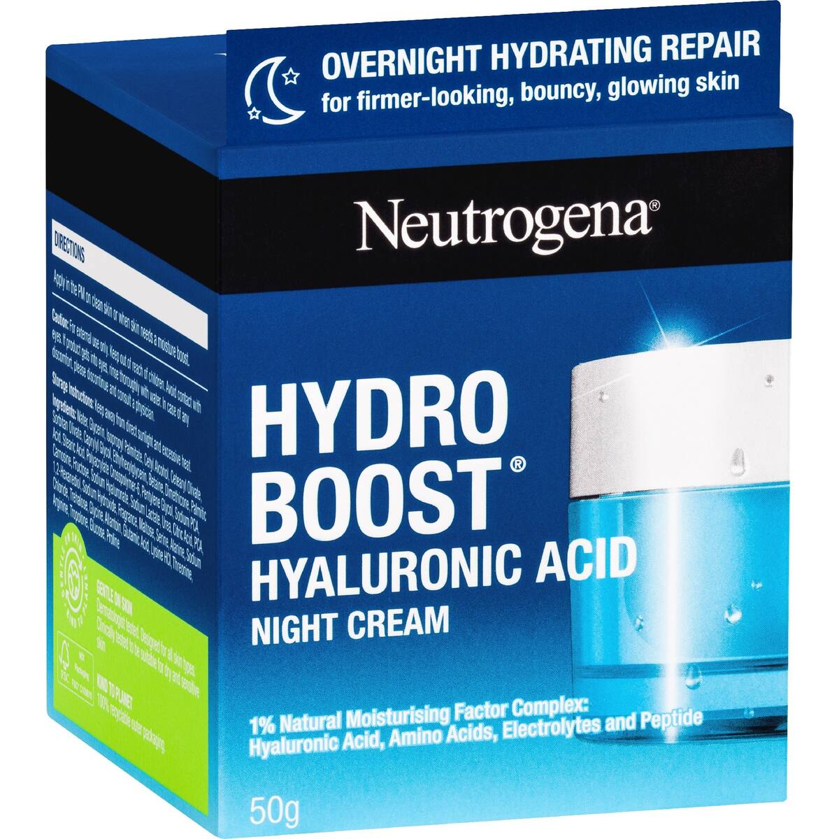 Neutrogena Hydro Boost Hyaluronic Acid Night Cream Face Moisturiser 50g