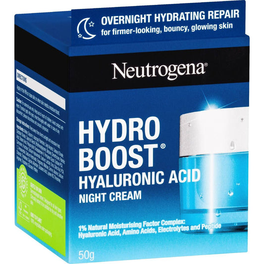 Neutrogena Hydro Boost Hyaluronic Acid Night Cream Face Moisturiser 50g