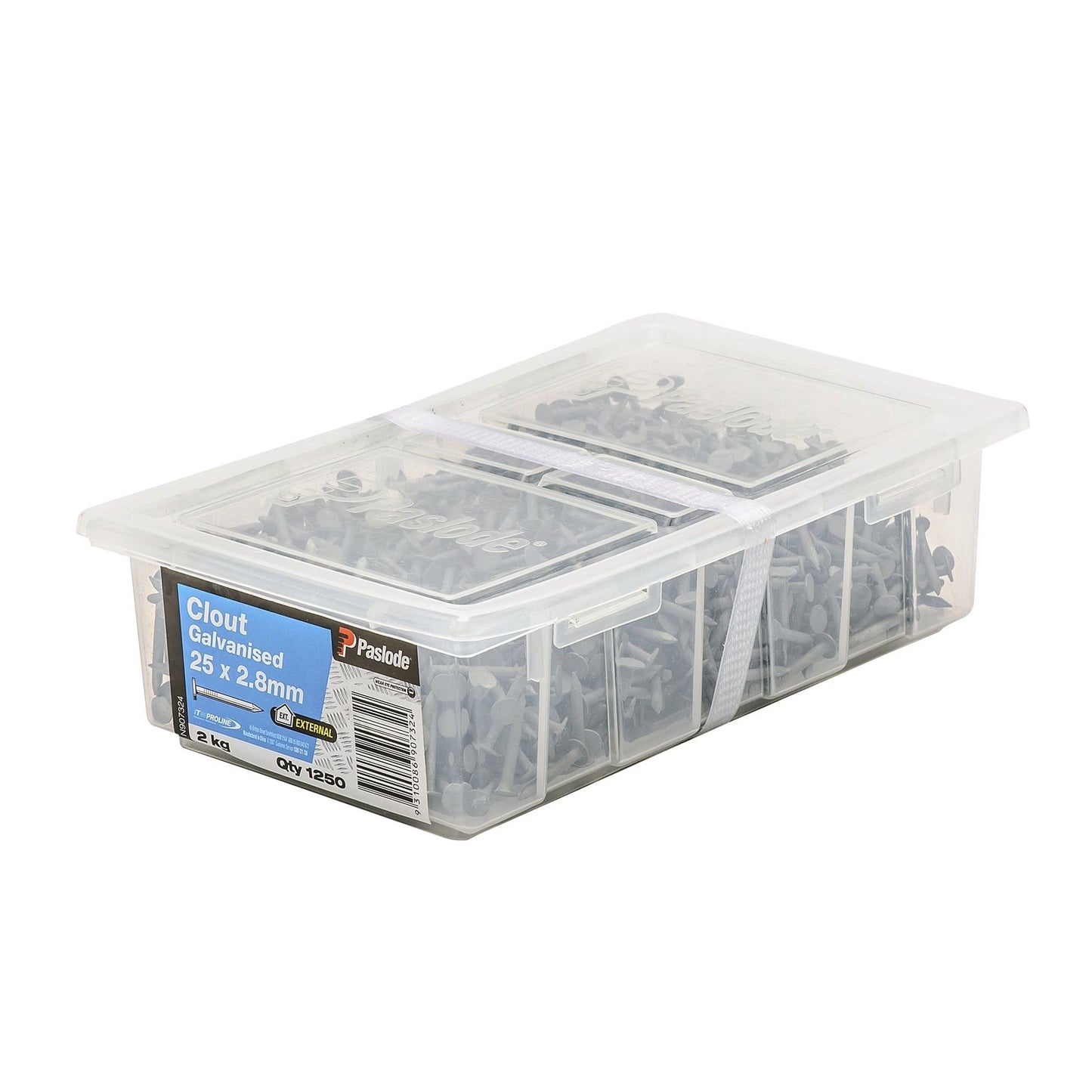 Paslode Galvanised Clouts - 25 x 2.8mm - 2kg