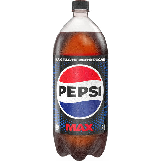 Pepsi Max No Sugar Cola Soft Drink Bottle 2l