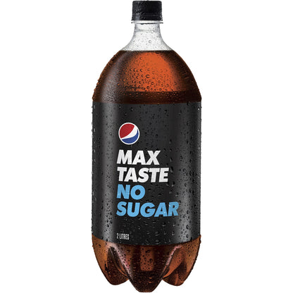 Pepsi Max No Sugar Cola Soft Drink Bottle 2l