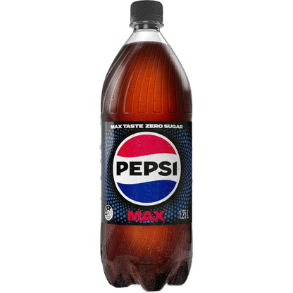Pepsi Max Cola No Sugar Soft Drink Bottle 1.25l