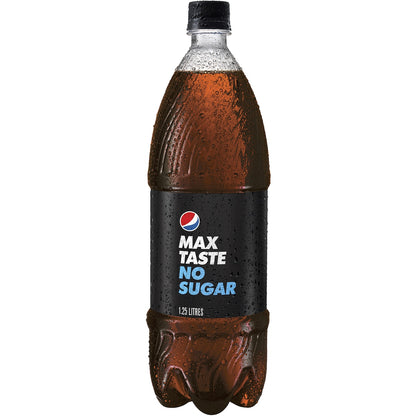 Pepsi Max Cola No Sugar Soft Drink Bottle 1.25l