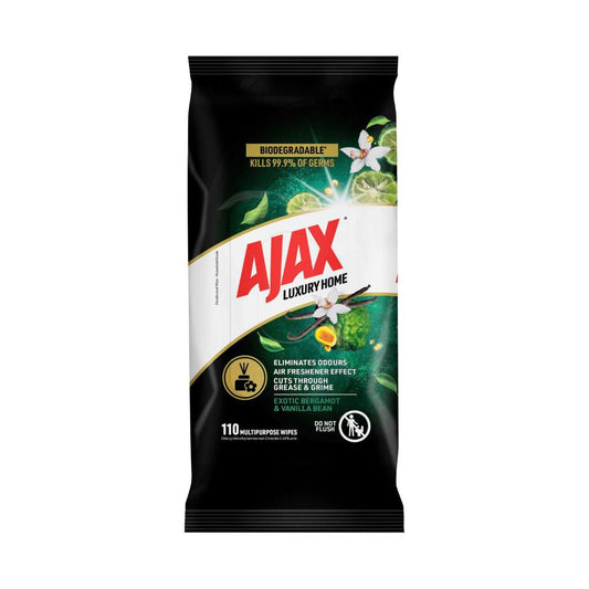 Ajax Wipes Bergamot & Vanilla Bean Luxury Home Multipurpose - 110 pack