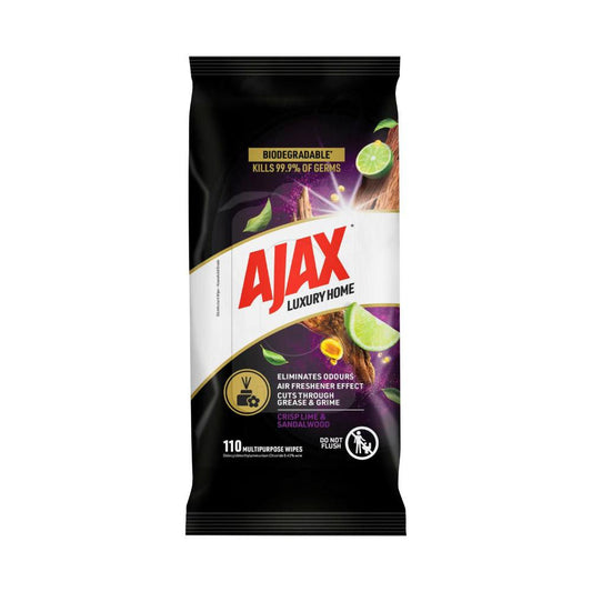 Ajax Wipes Lime & Sandalwood Luxury Home Multipurpose - 110 pack