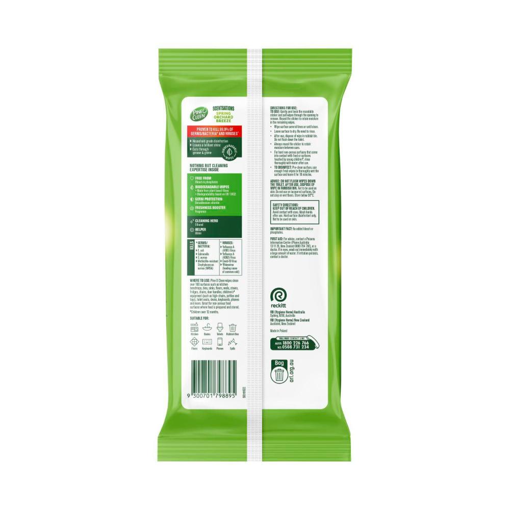 Pine O Cleen Scentsations Spring Orchard Breeze Wipes - 100 Pack