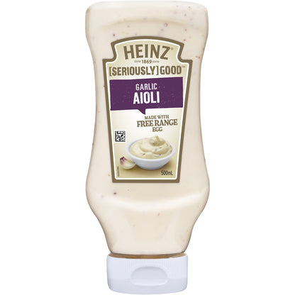 Heinz Seriously Good Mayo Garlic Aioli Flavoured Mayonnaise 500ml