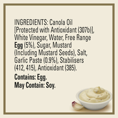 Heinz Seriously Good Mayo Garlic Aioli Flavoured Mayonnaise 500ml