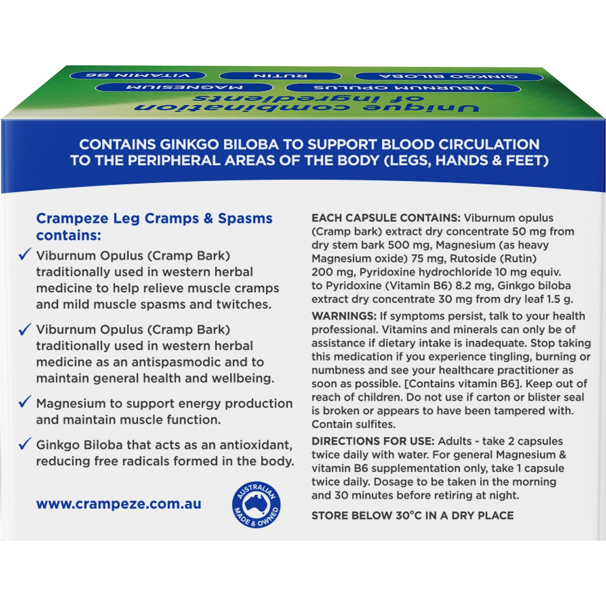 Crampeze Night Cramps Capsules 60 pack