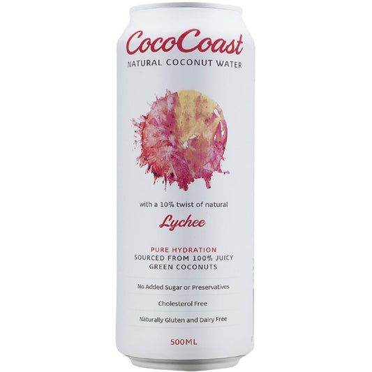 Cococoast Natural Coconut Water Lychee 500mL