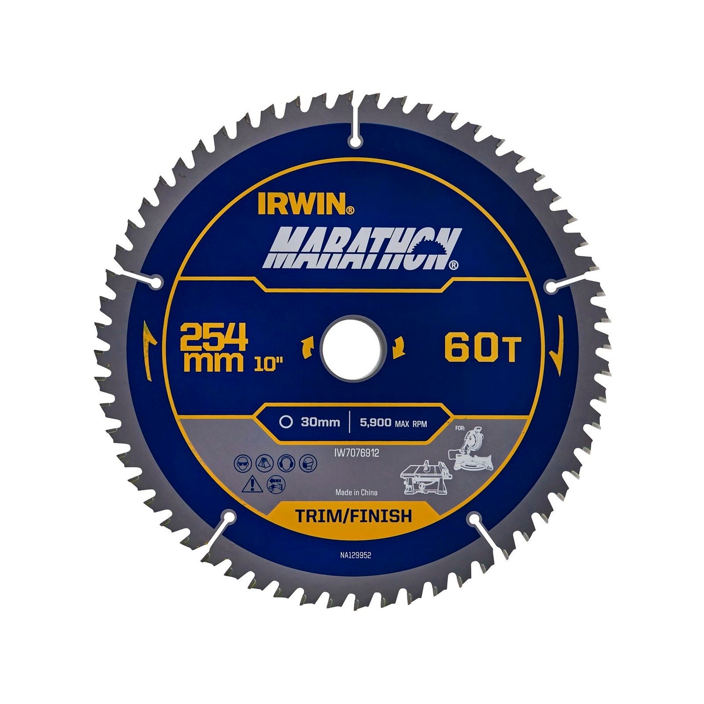 Irwin Marathon Circular Saw Blade - 254mm - 60T