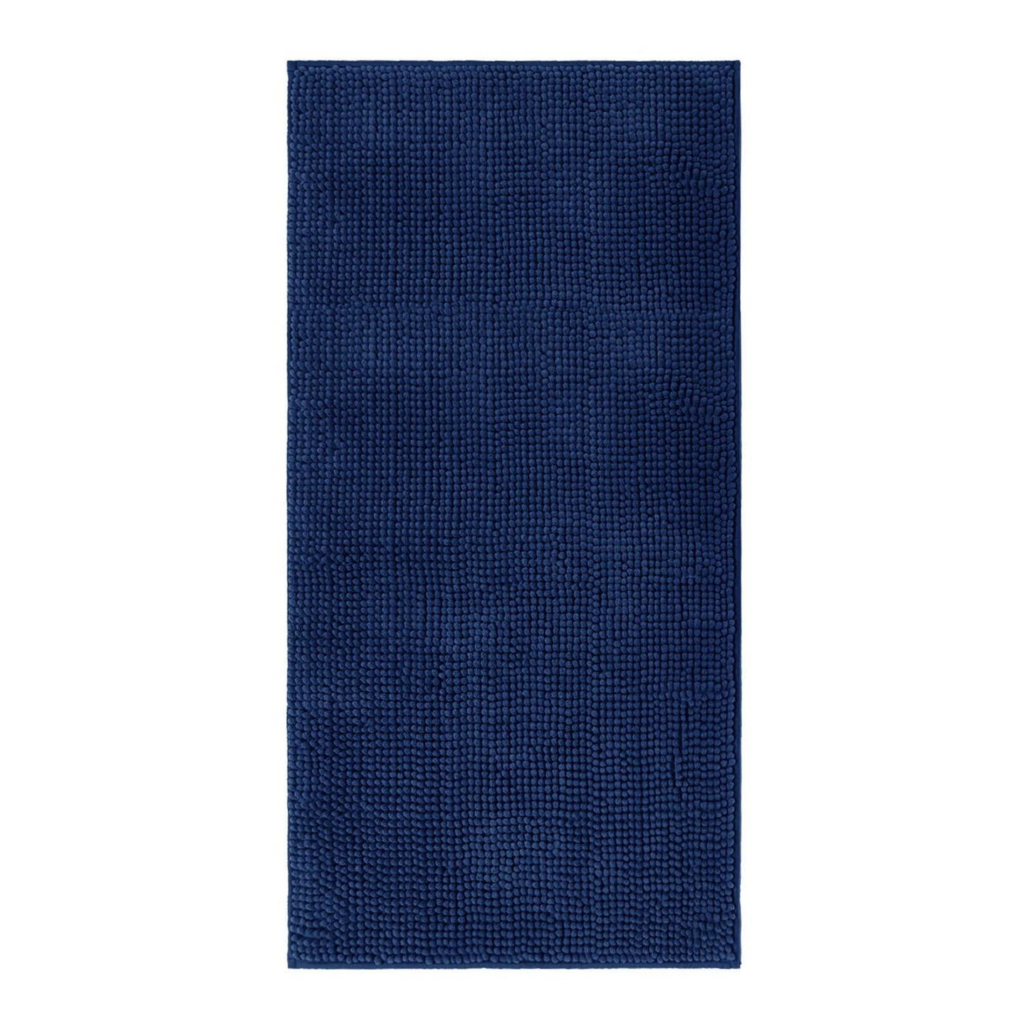 Barelli Chenille Bath Mat - 120 x 60cm - Navy