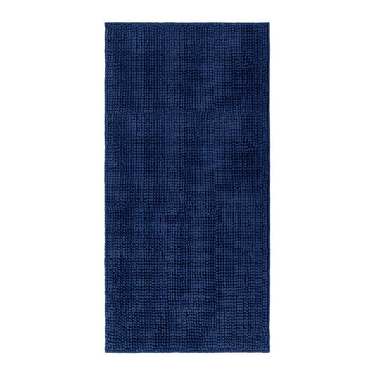 Barelli Chenille Bath Mat 120 x 60cm Navy