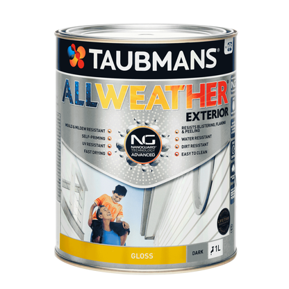 Taubmans Dark Gloss All Weather Exterior Paint - 1L