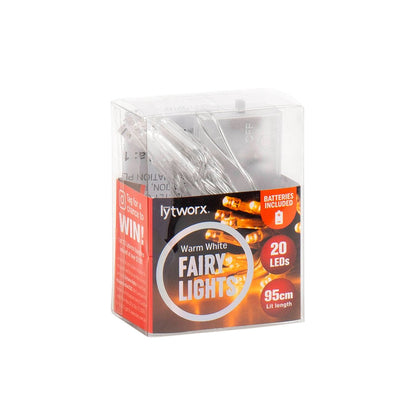Lytworx Fairy Lights - 95cm - Plastic - Battery Operated - 20 Pack