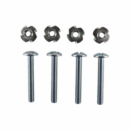 Everhang M8 Zinc Plated Tee Nut and Bolt 60mm 4 Pack Durable Fasteners